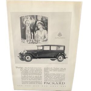 Vintage 1927 Packard Prestige Ad Advertisement